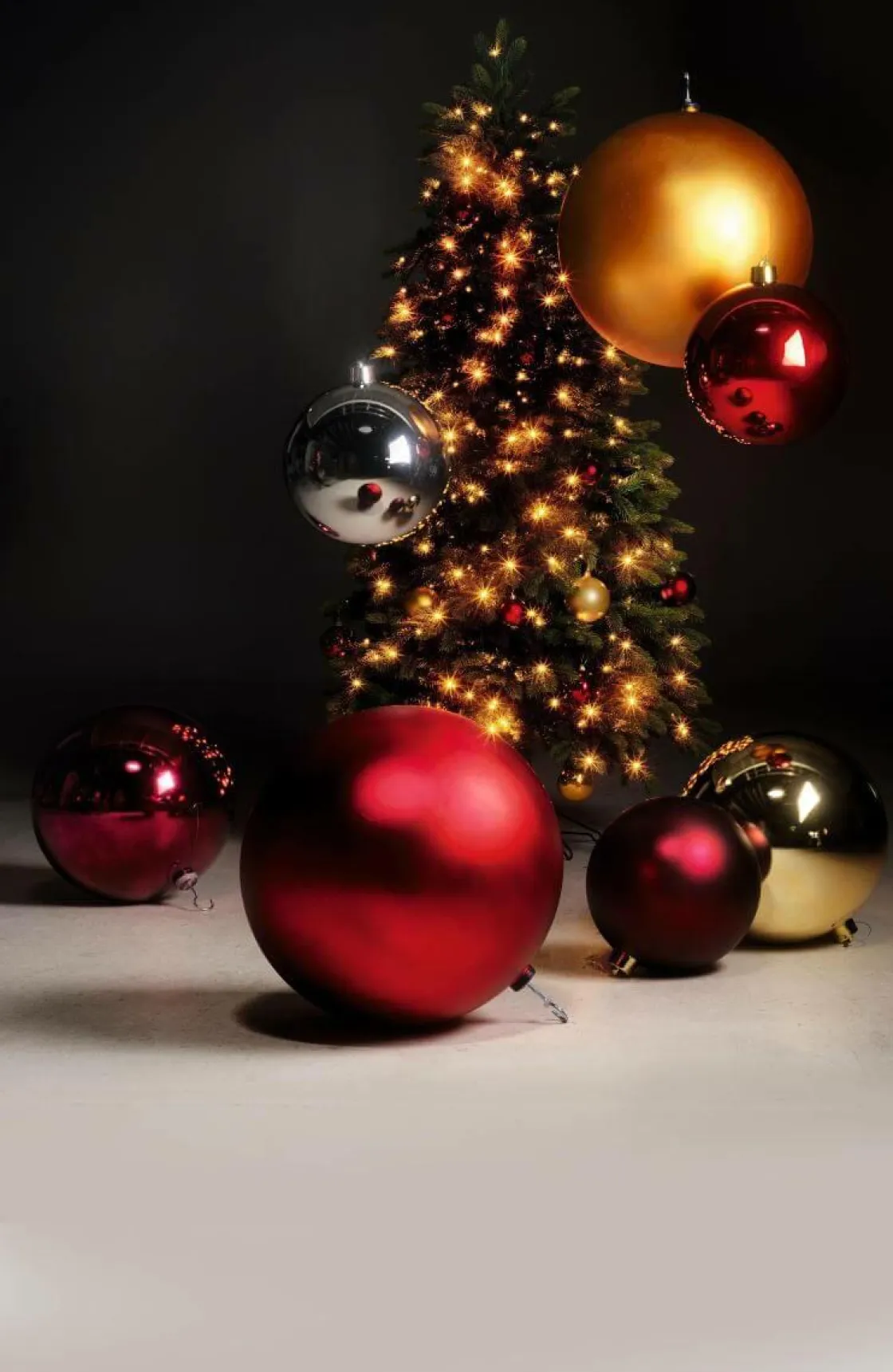 DecoWoerner Decoración Navideña Xxl|Bolas De Navidad>Bola De Navidad XXL Brillante, 50 Cm