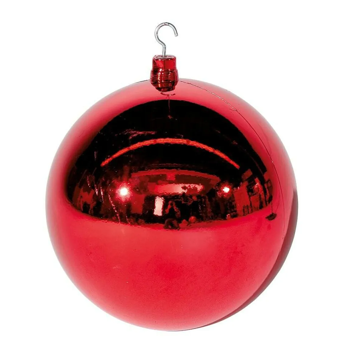 DecoWoerner Decoración Navideña Xxl|Bolas De Navidad>Bola De Navidad XXL Roja Brillante, 40 Cm