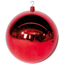 DecoWoerner Decoración Navideña Xxl|Bolas De Navidad>Bola De Navidad XXL Roja Brillante, 50 Cm
