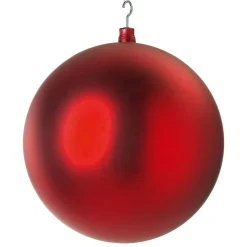 DecoWoerner Bolas De Navidad|Decoración Navideña Xxl>Bola De Navidad XXL Roja Mate, 50 Cm