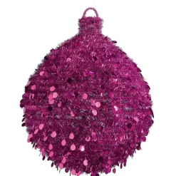 DecoWoerner Decoración Temática|Decoración Navideña Xxl>Bola Decorativa De Espumillón, Ø 100 Cm, Fucsia