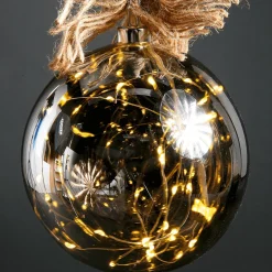 DecoWoerner Luces De Navidad>Bola Micro LED Con Batería, Ø 14 Cm