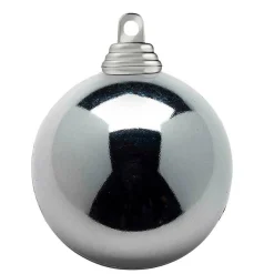 DecoWoerner Bolas De Navidad>Bolas De Navidad Antracita, Brillantes, De Plástico Ignífugo, 6 Cm Ø - 24 Unidades.