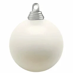 DecoWoerner Bolas De Navidad>Bolas De Navidad Blancas Y Brillantes De Plástico Ignífugo De 6 Cm De Diámetro - 24 Unidades.