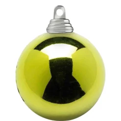 DecoWoerner Bolas De Navidad>Bolas De Navidad Brillantes De Color Verde Lima, De Plástico Ignífugo, De 6 Cm De Diámetro - 24 Unidades.
