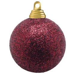 DecoWoerner Bolas De Navidad>Bolas De Navidad Con Purpurina En Plástico Oscuro, 6 Cm Ø - 6 Piezas