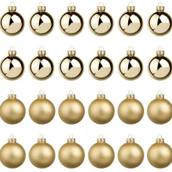 DecoWoerner Bolas De Navidad>Bolas De Navidad De Cristal Dorado 6 Cm Ø - 24 Piezas