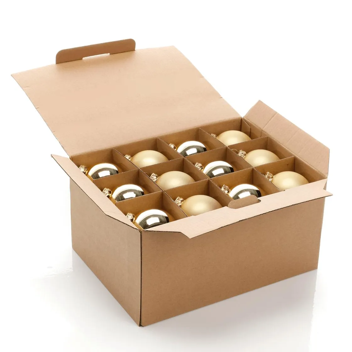 DecoWoerner Bolas De Navidad>Bolas De Navidad De Cristal Dorado 6 Cm Ø - 24 Piezas