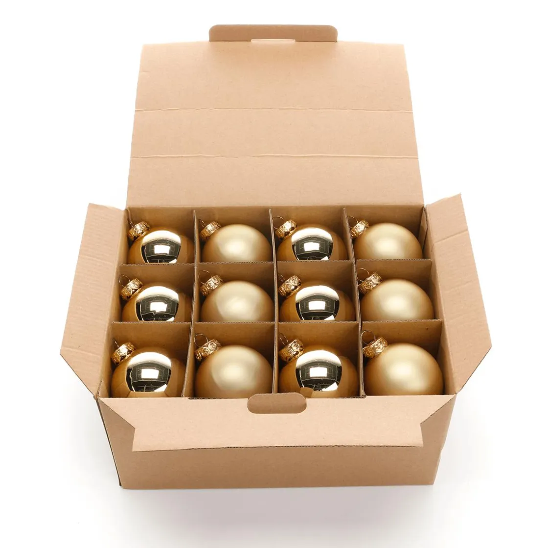 DecoWoerner Bolas De Navidad>Bolas De Navidad De Cristal Dorado 6 Cm Ø - 24 Piezas