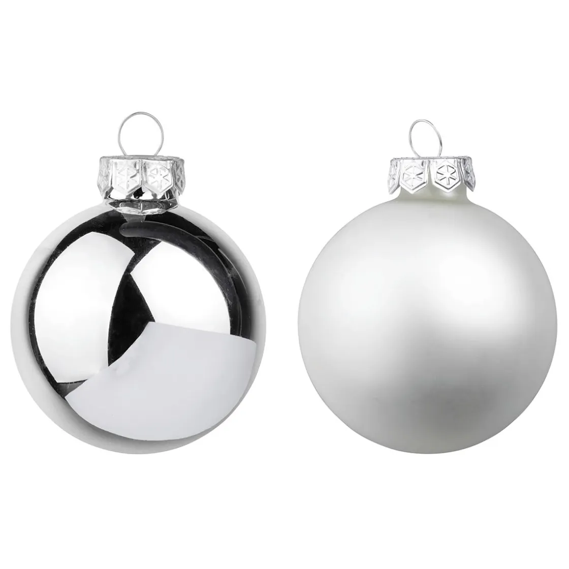 DecoWoerner Bolas De Navidad>Bolas De Navidad De Cristal Plateado 6 Cm Ø - 24 Piezas