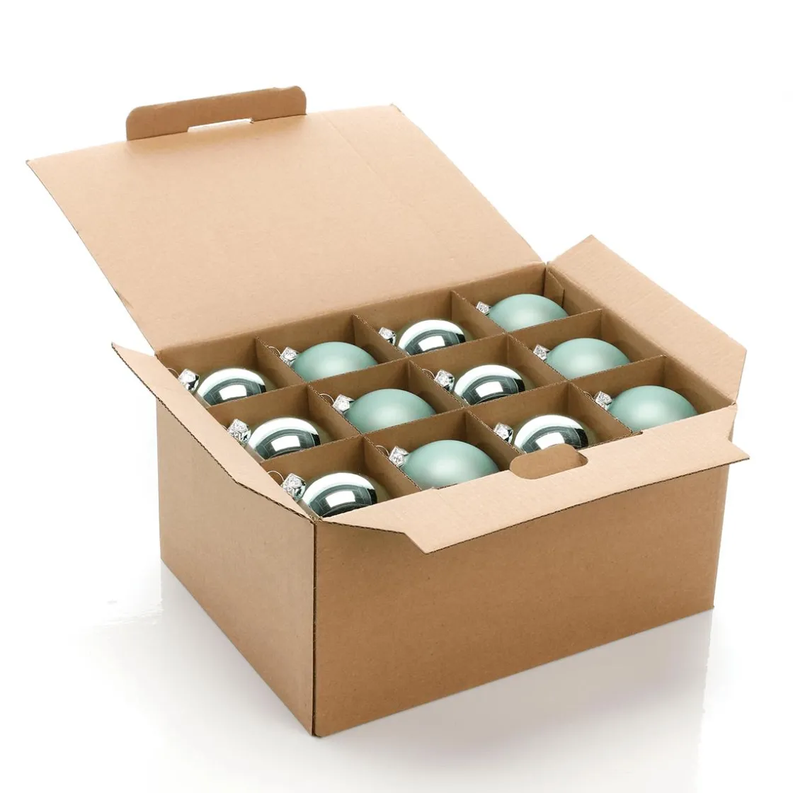 DecoWoerner Bolas De Navidad>Bolas De Navidad De Cristal Plateado 6 Cm Ø - 24 Piezas