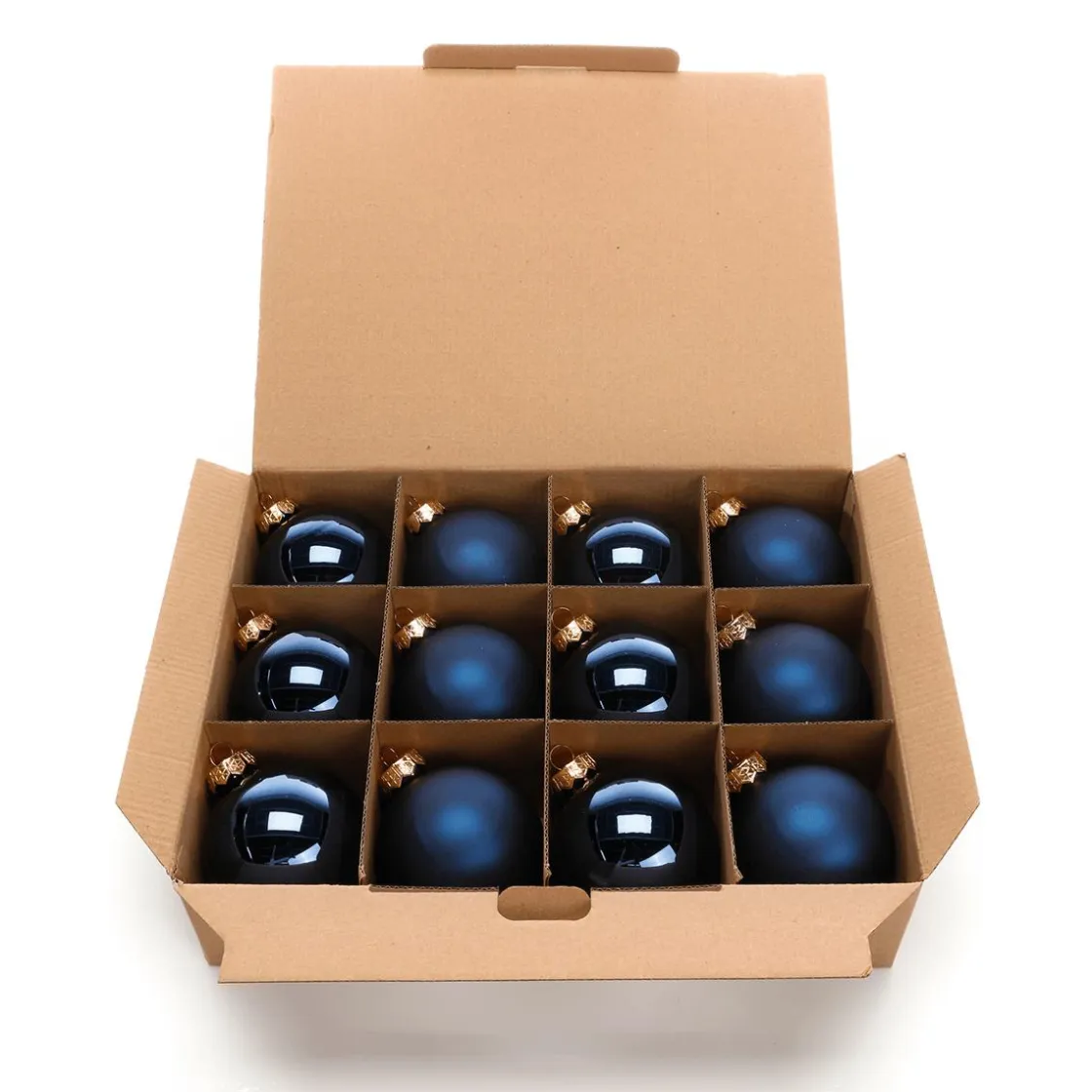 DecoWoerner Bolas De Navidad>Bolas De Navidad De Cristal Noche 8 Cm Ø - 12 Piezas