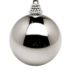 DecoWoerner Bolas De Navidad>Bolas De Navidad De Plástico Acero Brillante, 6 Cm Ø - 24 Piezas