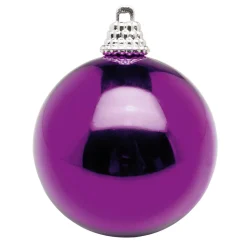 DecoWoerner Bolas De Navidad>Bolas De Navidad De Plástico Brillante De Color Púrpura, 6 Cm Ø - 24 Piezas