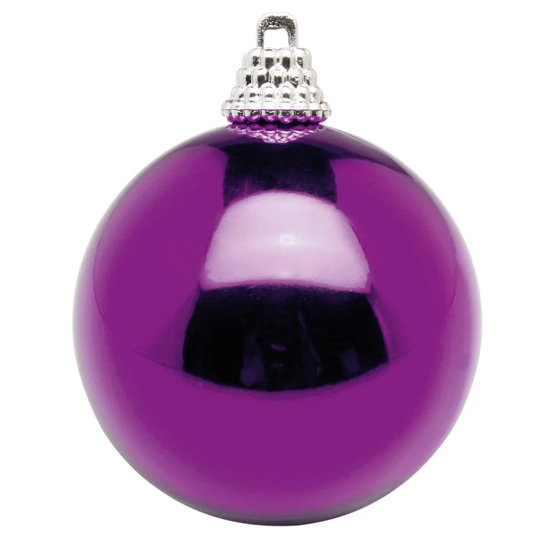 DecoWoerner Bolas De Navidad>Bolas De Navidad De Plástico Brillante De Color Púrpura, 6 Cm Ø - 24 Piezas