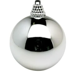 DecoWoerner Bolas De Navidad>Bolas De Navidad De Plástico Plateado Brillante, 6 Cm Ø - 24 Piezas