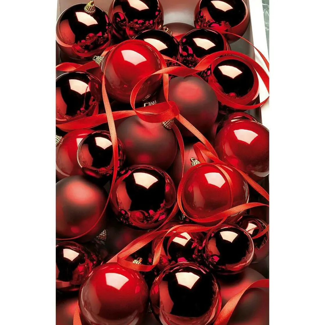 DecoWoerner Bolas De Navidad>Bolas De Navidad De Plástico Vino Brillante, 6 Cm Ø - 24 Piezas