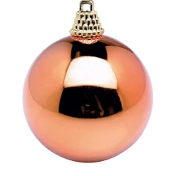DecoWoerner Bolas De Navidad>Bolas De Navidad De Plástico Cobre Brillante, 6 Cm Ø - 24 Piezas