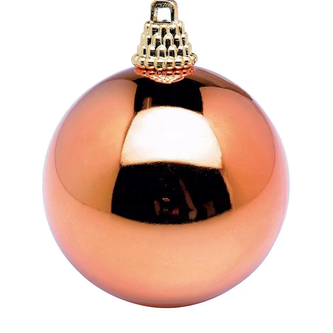 DecoWoerner Bolas De Navidad>Bolas De Navidad De Plástico Cobre Brillante, 6 Cm Ø - 24 Piezas