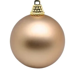 DecoWoerner Bolas De Navidad>Bolas De Navidad De Plástico Bronce Mate, 6 Cm Ø - 24 Piezas