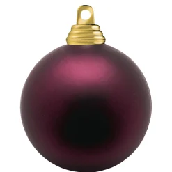 DecoWoerner Bolas De Navidad>Bolas De Navidad De Plástico, Color Vino, 6 Cm Ø - 24 Piezas