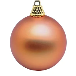 DecoWoerner Bolas De Navidad>Bolas De Navidad De Plástico Cobre Claro, 6 Cm Ø - 24 Piezas