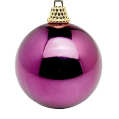 DecoWoerner Bolas De Navidad>Bolas De Navidad De Plástico Mora Brillante, 8 Cm Ø - 12 Piezas