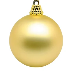 DecoWoerner Bolas De Navidad>Bolas De Navidad De Plástico Dorado, 10 Cm Ø - 6 Piezas