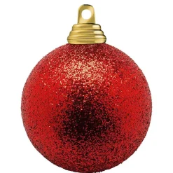 DecoWoerner Bolas De Navidad>Bolas De Navidad De Plástico Con Purpurina En , 6 Cm Ø - 6 Piezas