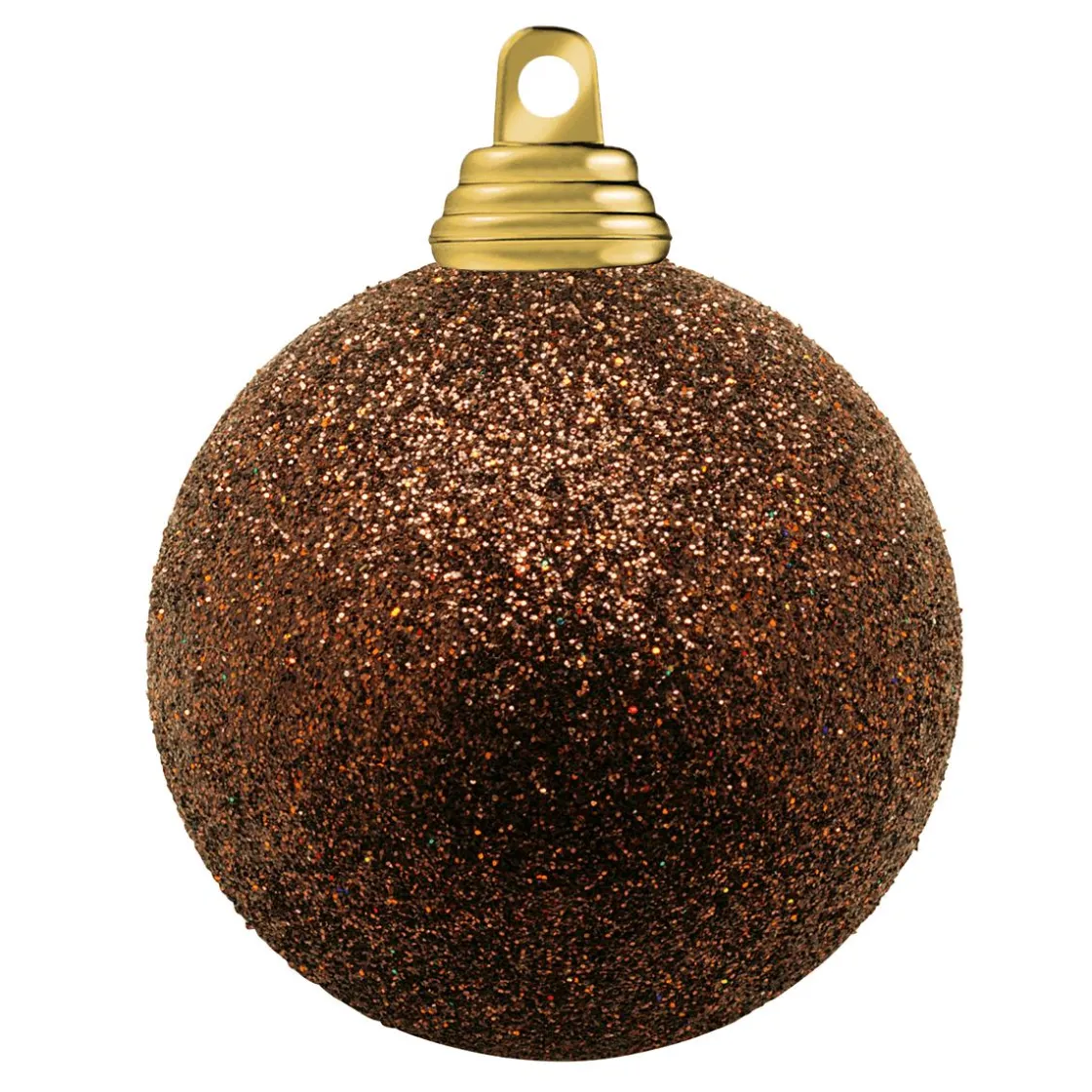 DecoWoerner Bolas De Navidad>Bolas De Navidad De Plástico Con Purpurina En Color Moca