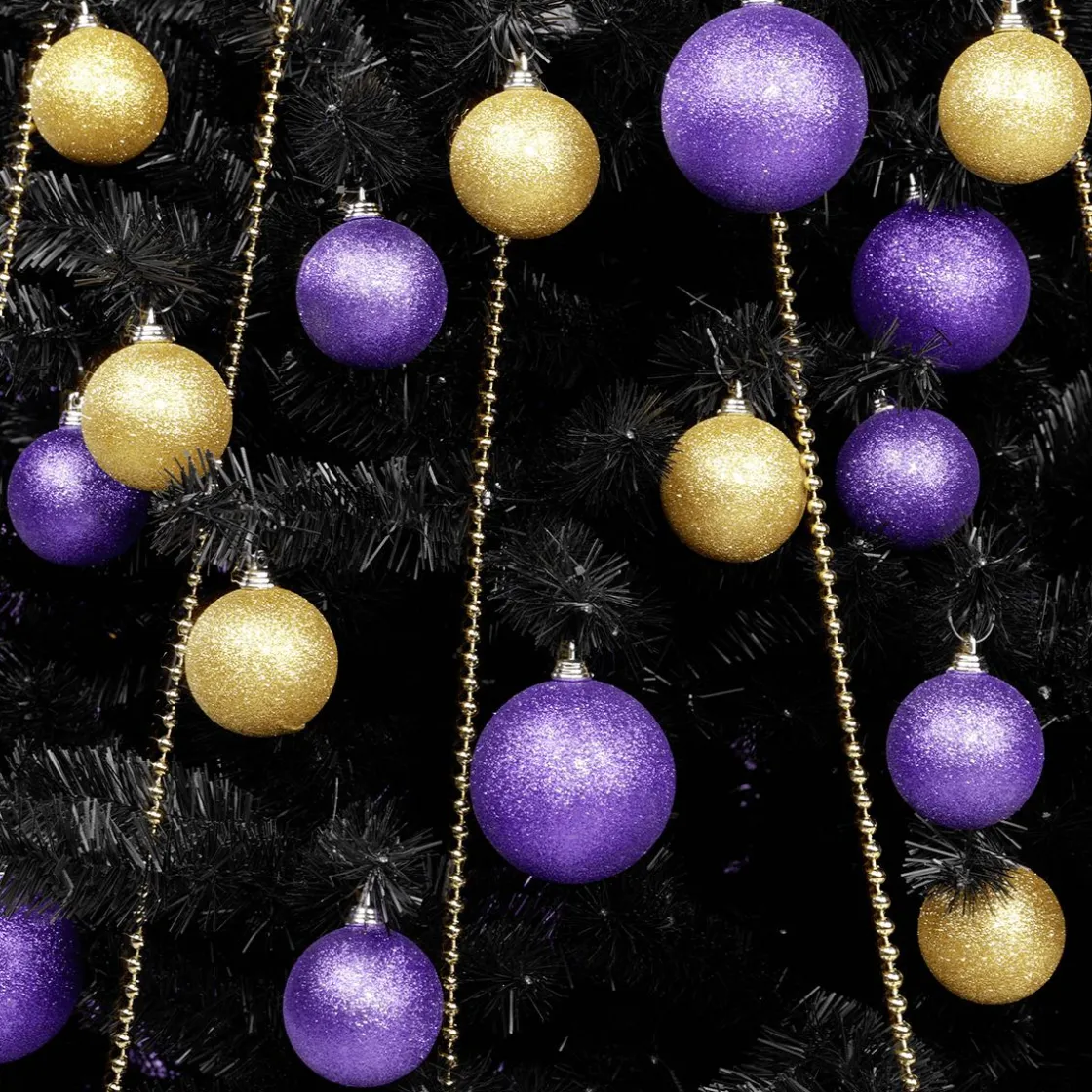 DecoWoerner Bolas De Navidad>Bolas De Navidad De Plástico Con Purpurina, 6 Cm Ø - 6 Piezas