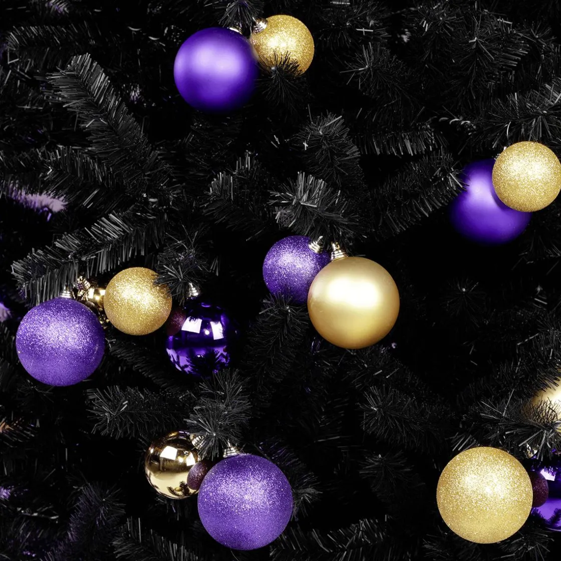 DecoWoerner Bolas De Navidad>Bolas De Navidad De Plástico Con Purpurina, 6 Cm Ø - 6 Piezas
