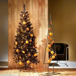 DecoWoerner Bolas De Navidad>Bolas De Navidad De Plástico Con Purpurina, 6 Cm Ø - 6 Piezas