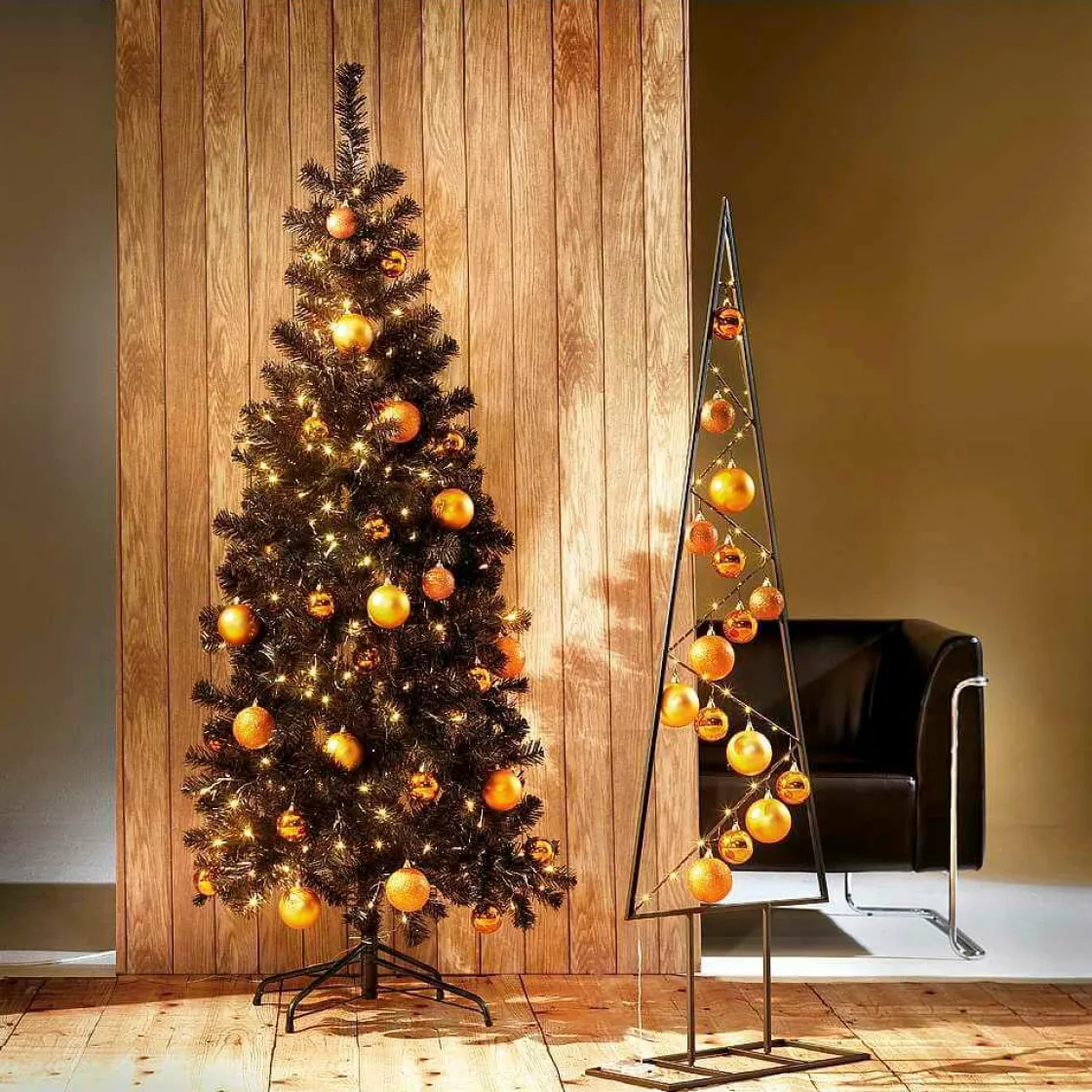 DecoWoerner Bolas De Navidad>Bolas De Navidad De Plástico Con Purpurina, 6 Cm Ø - 6 Piezas