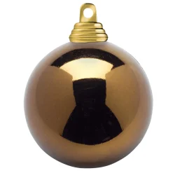 DecoWoerner Bolas De Navidad>Bolas De Navidad De Plástico Ignífugo Moca Brillante