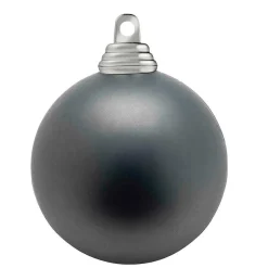 DecoWoerner Bolas De Navidad>Bolas De Navidad De Plástico Antracita Mate, Ignífugo, 6 Cm Ø - 24 Piezas