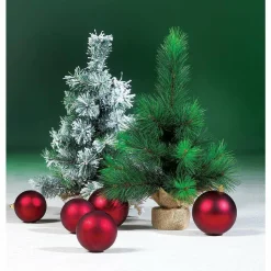 DecoWoerner Bolas De Navidad>Bolas De Navidad De Plástico Baya Mate, Ignífugo, 6 Cm Ø - 24 Piezas