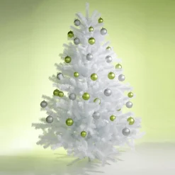 DecoWoerner Bolas De Navidad>Bolas De Navidad De Plástico Lima Mate, Ignífugo, 6 Cm Ø - 24 Piezas