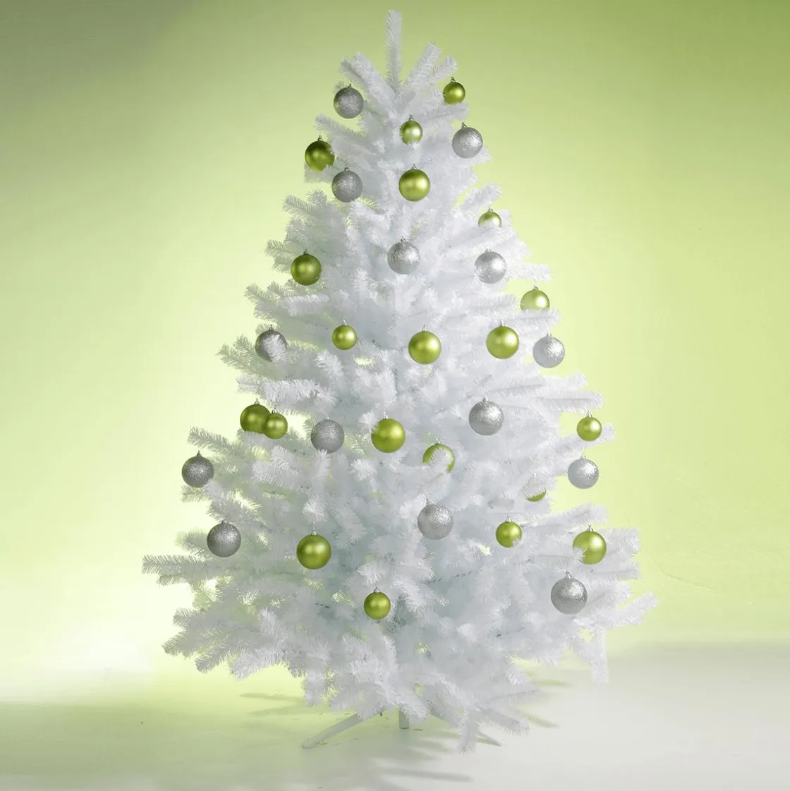 DecoWoerner Bolas De Navidad>Bolas De Navidad De Plástico Lima Mate, Ignífugo, 6 Cm Ø - 24 Piezas