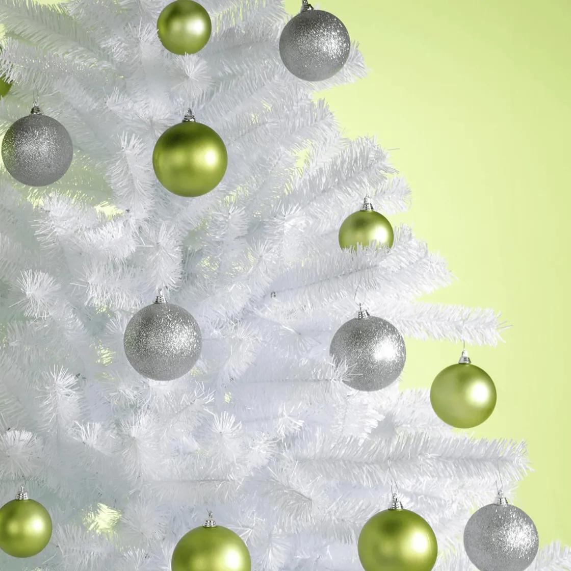 DecoWoerner Bolas De Navidad>Bolas De Navidad De Plástico Lima Mate, Ignífugo, 6 Cm Ø - 24 Piezas