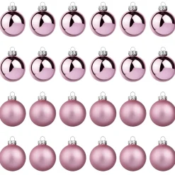 DecoWoerner Bolas De Navidad>Bolas De Navidad De Polvo En Vidrio 6 Cm Ø - 24 Piezas