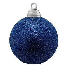 DecoWoerner Bolas De Navidad>Bolas De Navidad De Purpurina En Plástico Noche, 6 Cm Ø - 6 Piezas