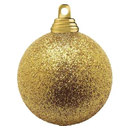 DecoWoerner Bolas De Navidad>Bolas De Navidad De Purpurina En Plástico Dorado Oscuro, 6 Cm Ø - 6 Piezas