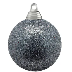 DecoWoerner Bolas De Navidad>Bolas De Navidad De Purpurina En Plástico Antracita, 10 Cm Ø - 6 Piezas