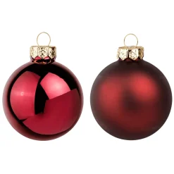 DecoWoerner Bolas De Navidad>Bolas De Navidad De Vidrio Oscuro 6 Cm Ø - 24 Piezas
