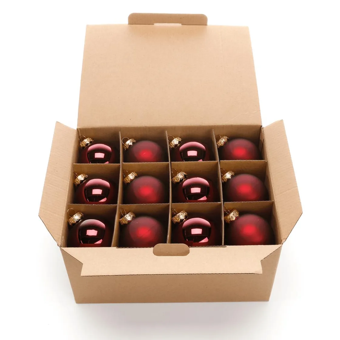 DecoWoerner Bolas De Navidad>Bolas De Navidad De Vidrio Oscuro 6 Cm Ø - 24 Piezas