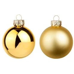DecoWoerner Bolas De Navidad>Bolas De Navidad De Vidrio Dorado Oscuro 6 Cm Ø - 24 Piezas