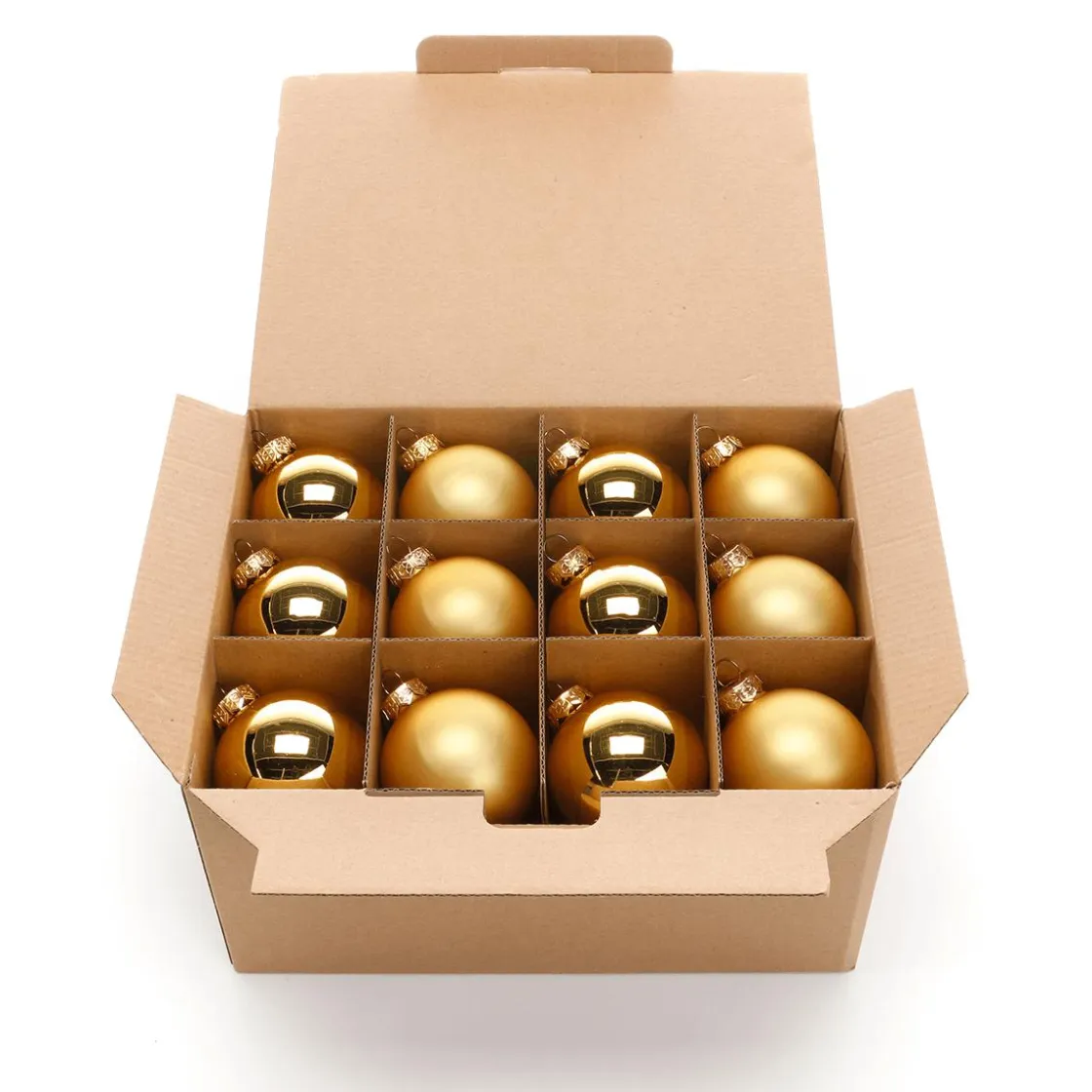DecoWoerner Bolas De Navidad>Bolas De Navidad De Vidrio Dorado Oscuro 6 Cm Ø - 24 Piezas