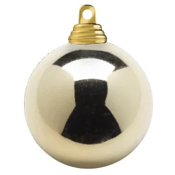 DecoWoerner Bolas De Navidad>Bolas De Navidad Doradas Brillantes De Plástico Ignífugo De 6 Cm De Diámetro - 24 Unidades.