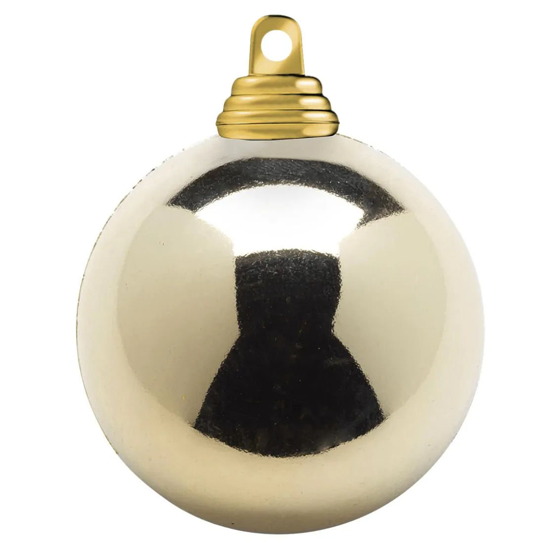 DecoWoerner Bolas De Navidad>Bolas De Navidad Doradas Brillantes De Plástico Ignífugo De 6 Cm De Diámetro - 24 Unidades.